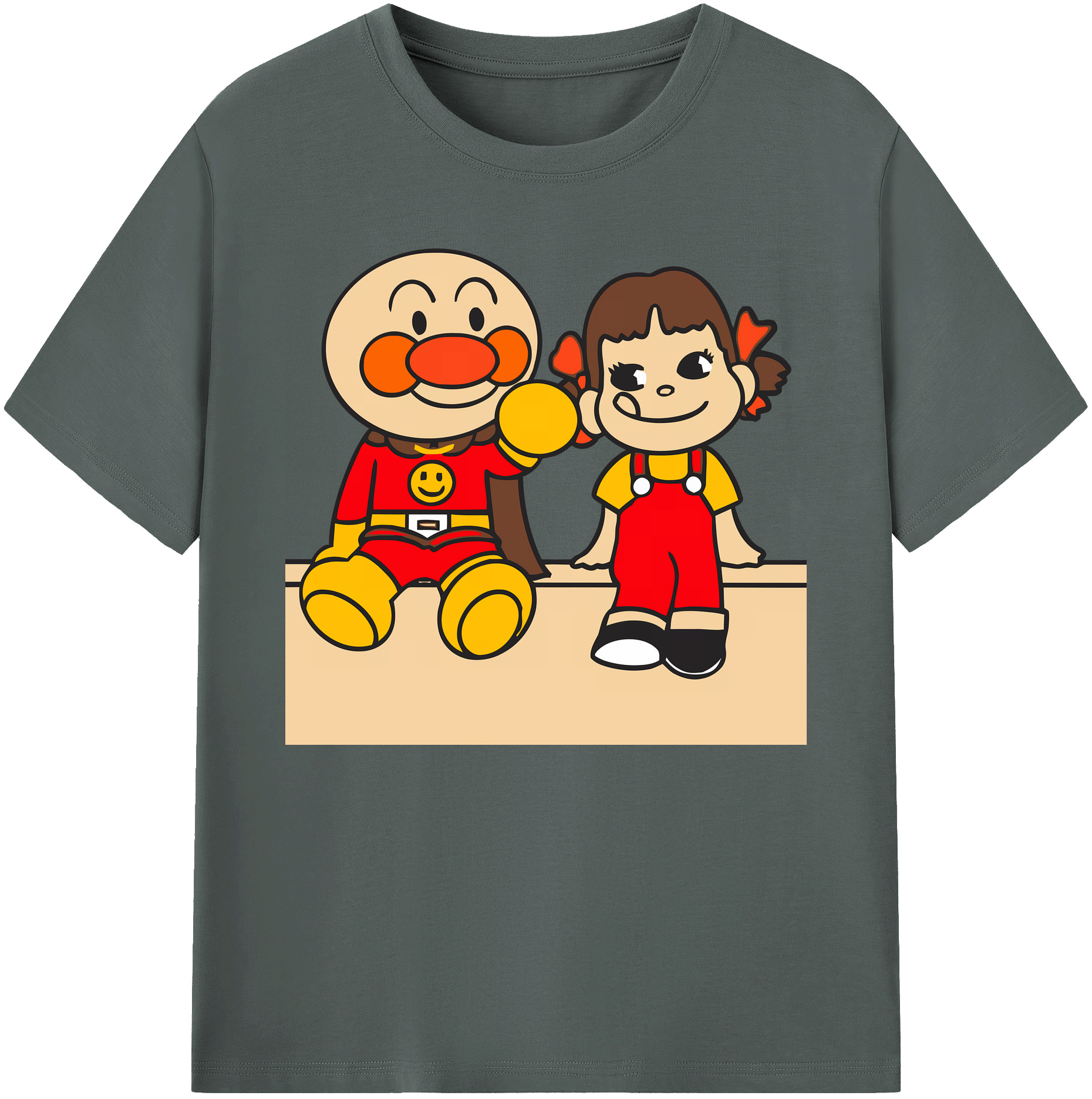 （画像用） アンパンマン Anpanman 綿100％ メンズ半袖Tシャツ｜肌触りやわらか＆通気性